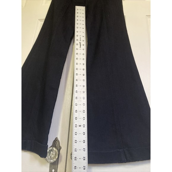 7 For All Mankind Women's Jeans Dark Wash Denim Flare Bell Bottom Size 26 - Picture 2 of 12